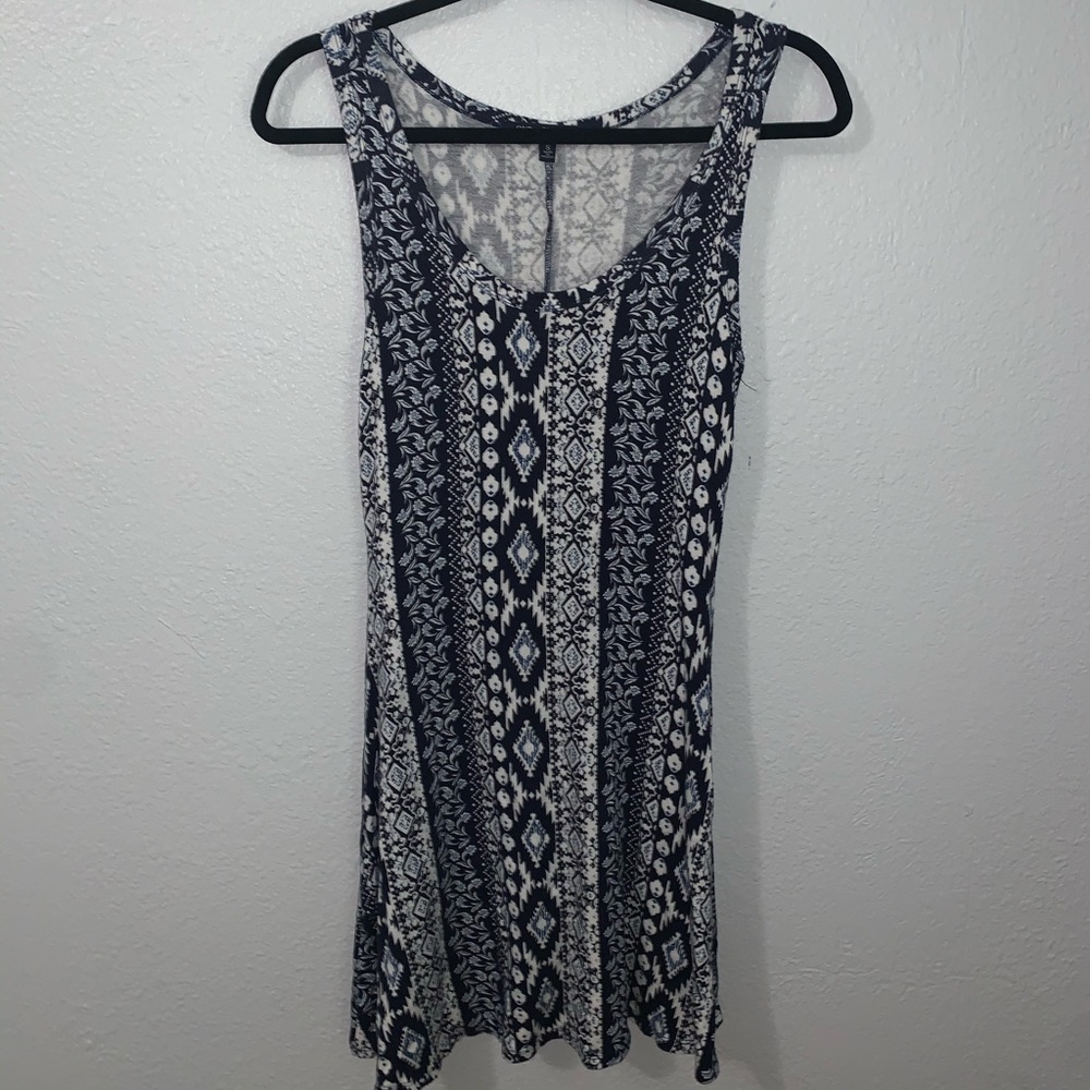Juniors’ Blue and White Dress